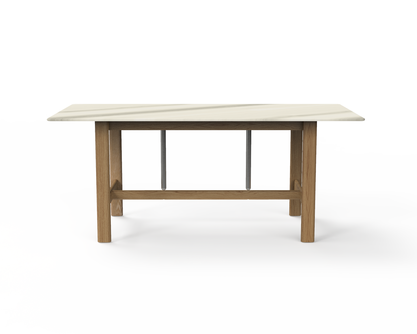 Life Marble Dining Table in Solid Oakwood Base