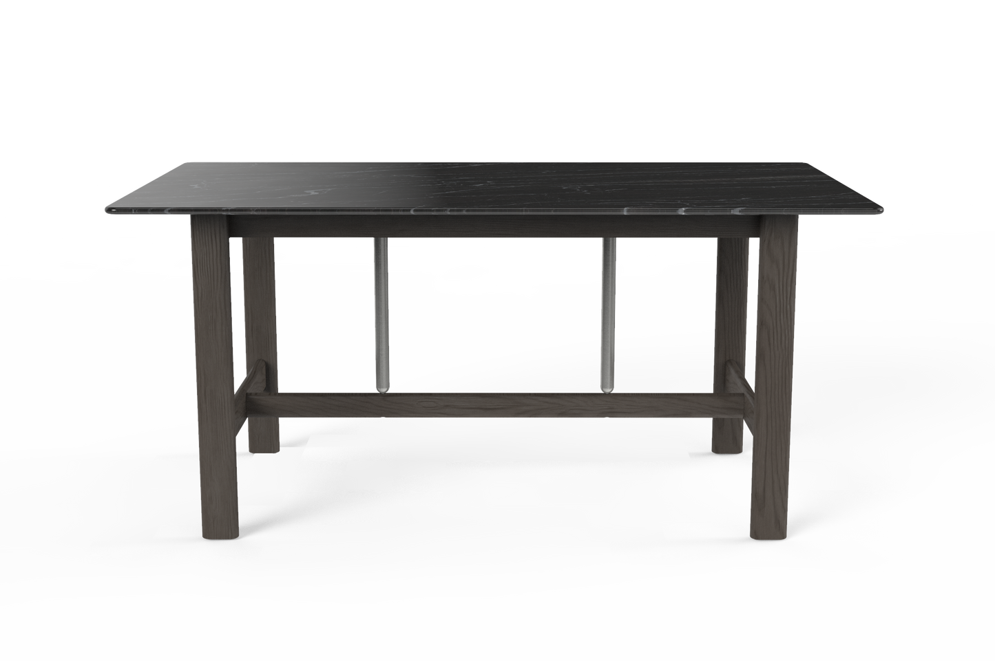 Furniture Bulbul Life Marble Dining Table in Solid Ashwood Base