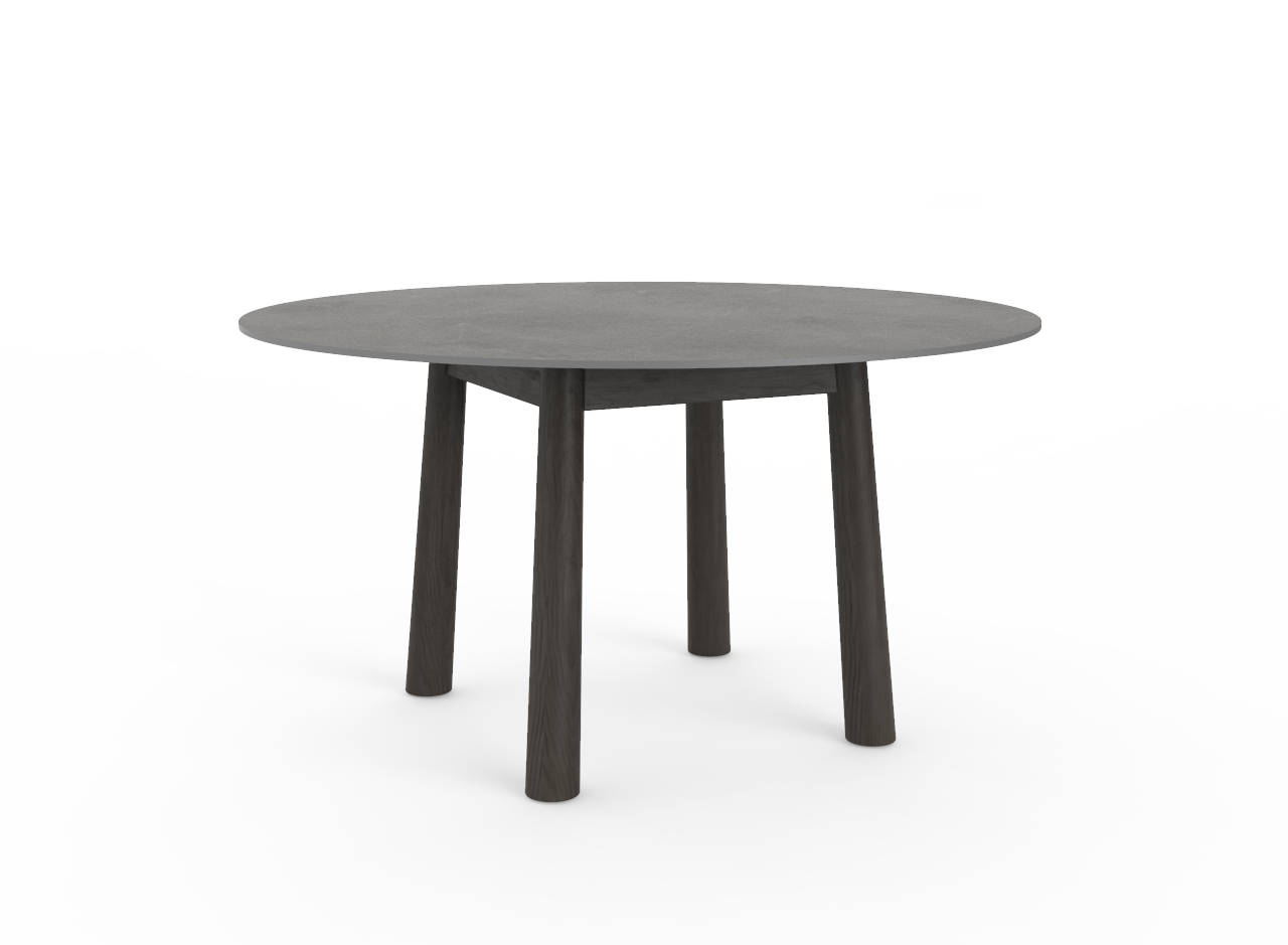 Tables Bulbul Tiong Round Dining Table in Stained Ashwood Base