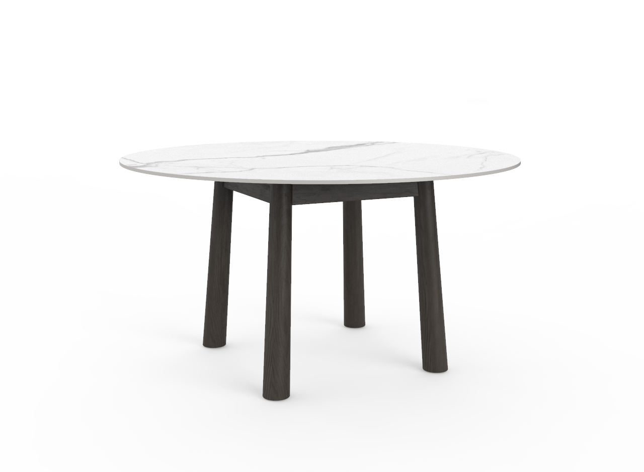 Tables Bulbul Tiong Round Dining Table in Stained Ashwood Base